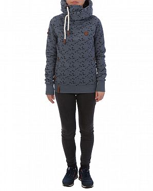 Толстовка женская с капюшоном Naketano Darthovic Birds Navy