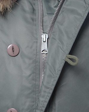 Пуховик водонепроницаемый на гусином пуху Корея NudeBones Olive