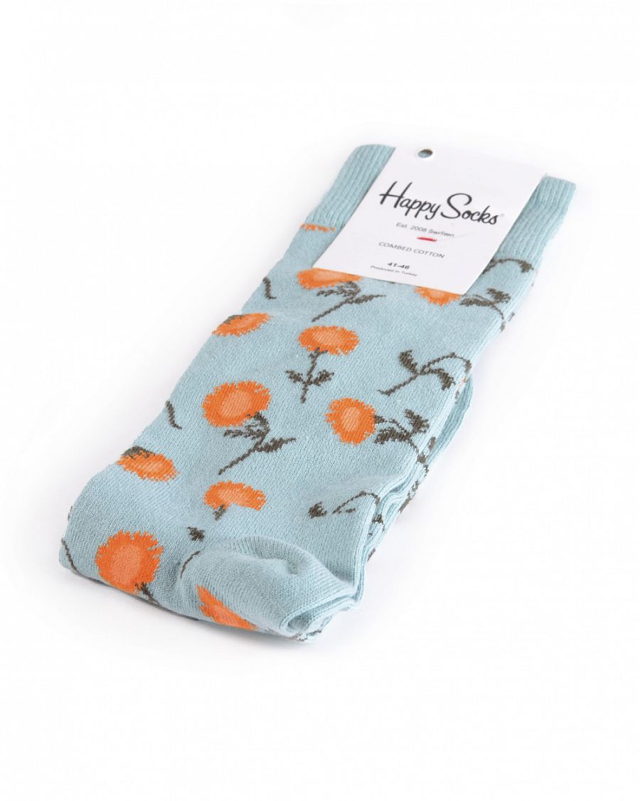 Носки мужские Happy Socks Combed Cotton Sunflower Grey Green отзывы