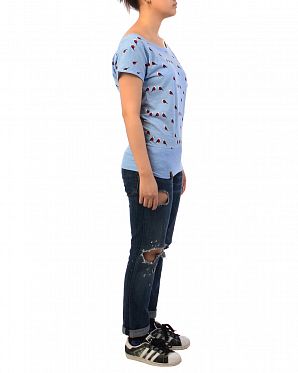 Футболка женская Naketano Wolle Doofmann V Amazing Blue Melange