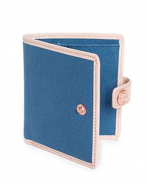 Кошелек визитница на кнопке с защитным кантом из кожи Herschel Thurlow Blue Кошелек визитница на кнопке с защитным кантом из кожи Herschel Thurlow Blue