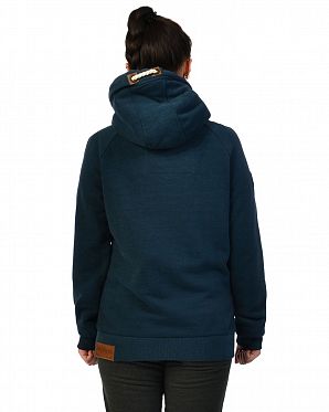 Толстовка женская на молнии с капюшоном Naketano Yale, Econome Dirty Dark Blue Толстовка женская на молнии с капюшоном Naketano Yale, Econome Dirty Dark Blue