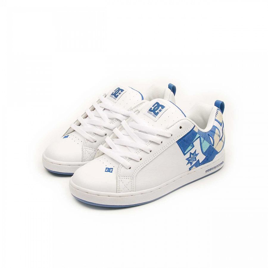 Кеды женские кожа DC Shoes Court Graffik SE White Heritag Blue отзывы