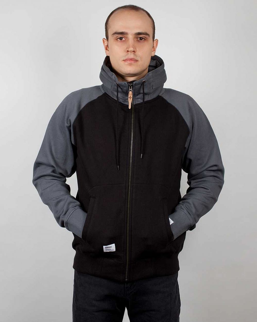 купить Толстовка Addict Method Sweat Black grey в Москве купить Толстовка Addict Method Sweat Black grey в Москве