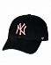 Бейсболка классическая с изогнутым козырьком '47 Brand Clean Up New York Yankees Black Pink