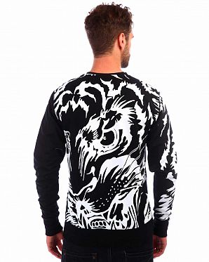 Толстовка свитшот Rum Knuckies Tiger Black Толстовка свитшот Rum Knuckies Tiger Black