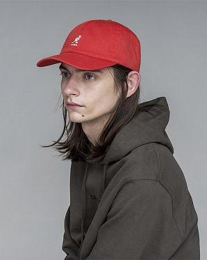Бейсболка классическая с изогнутым козырьком Kangol K5165HT Washed CHERRY GLOW Бейсболка классическая с изогнутым козырьком Kangol K5165HT Washed CHERRY GLOW