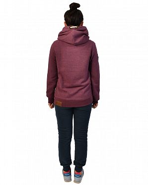 Толстовка женская с капюшоном Naketano Darth X Bordeaux Melange