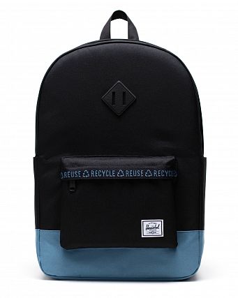 Рюкзак водоотталкивающий с карманом для 15 ноутбука Herschel Heritage Black/Copen Blue
