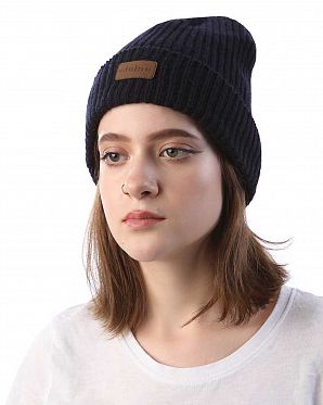 Шапка шерстяная с подворотом Швеция Elvine Boat Hat Navy