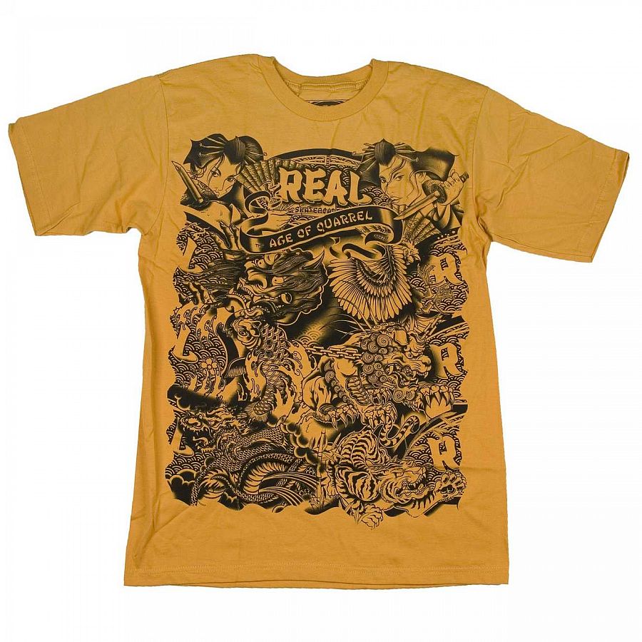 купить Футболка Real S/S Quarrel Gold W/black в Москве купить Футболка Real S/S Quarrel Gold W/black в Москве