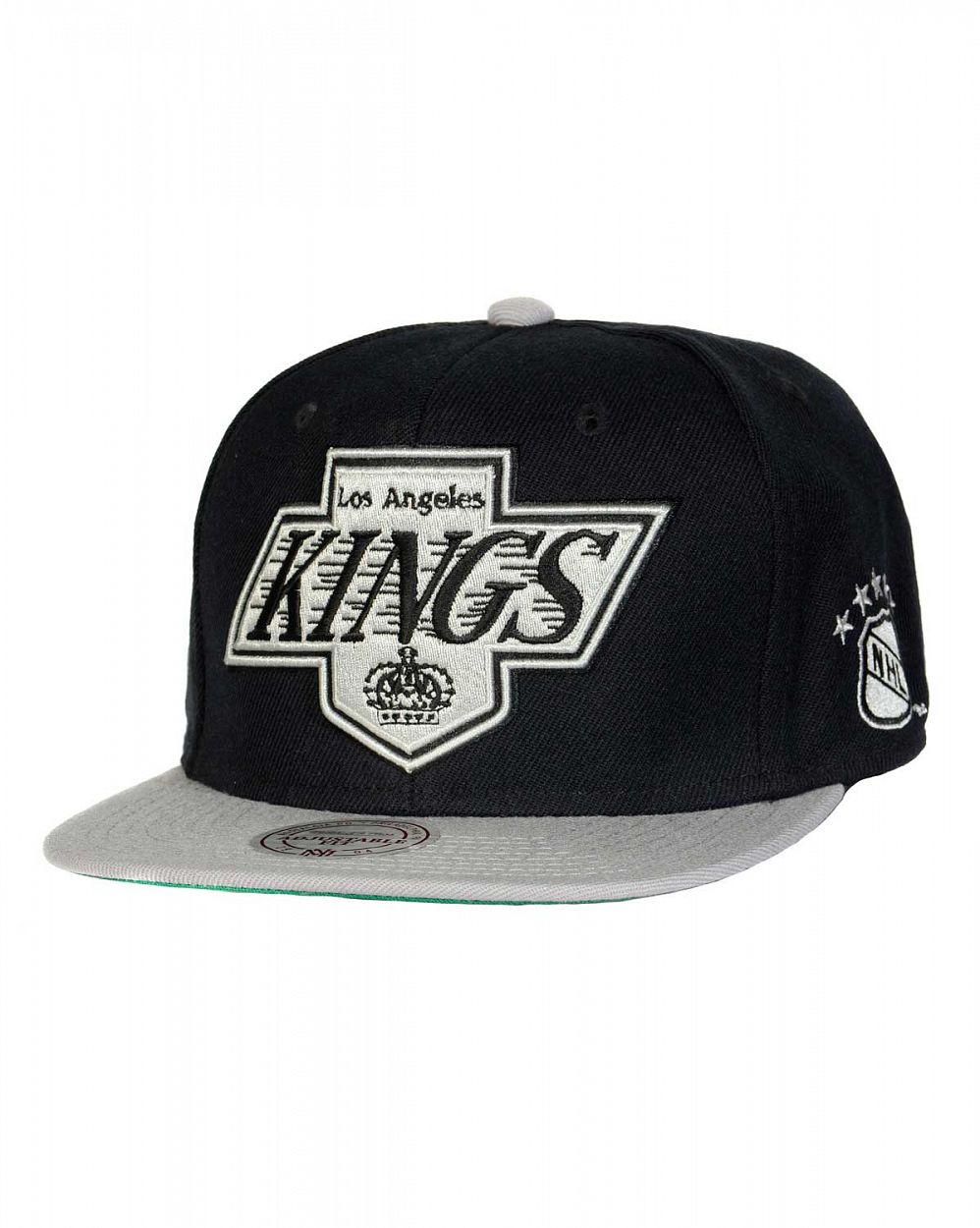 Бейсболка с прямым козырьком Mitchell and Ness LOGO 2 TONE Los Angeles Kings Black отзывы