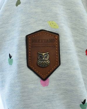 Толстовка женская на молнии с капюшоном Naketano Naketano Wuppi Fruit Amazing Grey