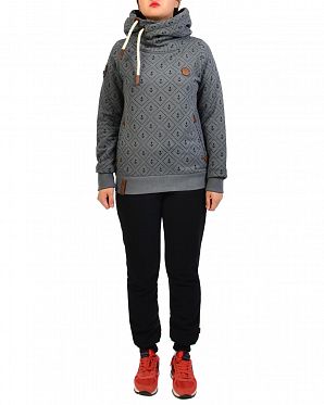 Толстовка женская с капюшоном Naketano I Will F...Your Brain Dark Grey Melange Толстовка женская с капюшоном Naketano I Will F...Your Brain Dark Grey Melange