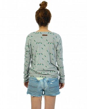 Футболка женская с длинным рукавом Naketano Yamuk des Grauens V Gray Melange Футболка женская с длинным рукавом Naketano Yamuk des Grauens V Gray Melange