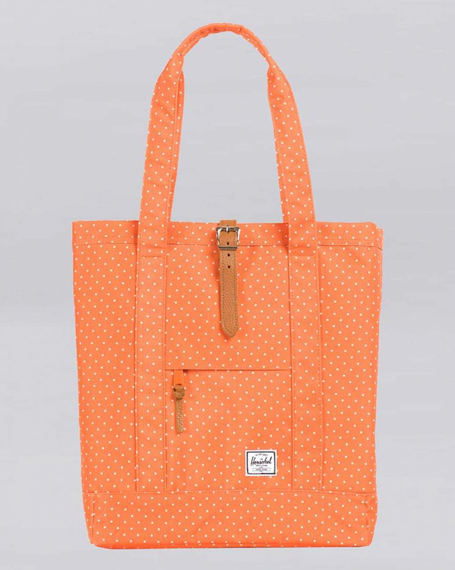 Сумка шоппер через плечо Herschel Market Orange Polka отзывы