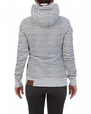 Толстовка женская с капюшоном на молнии Naketano Nasenhaarwickler Amazing Grey