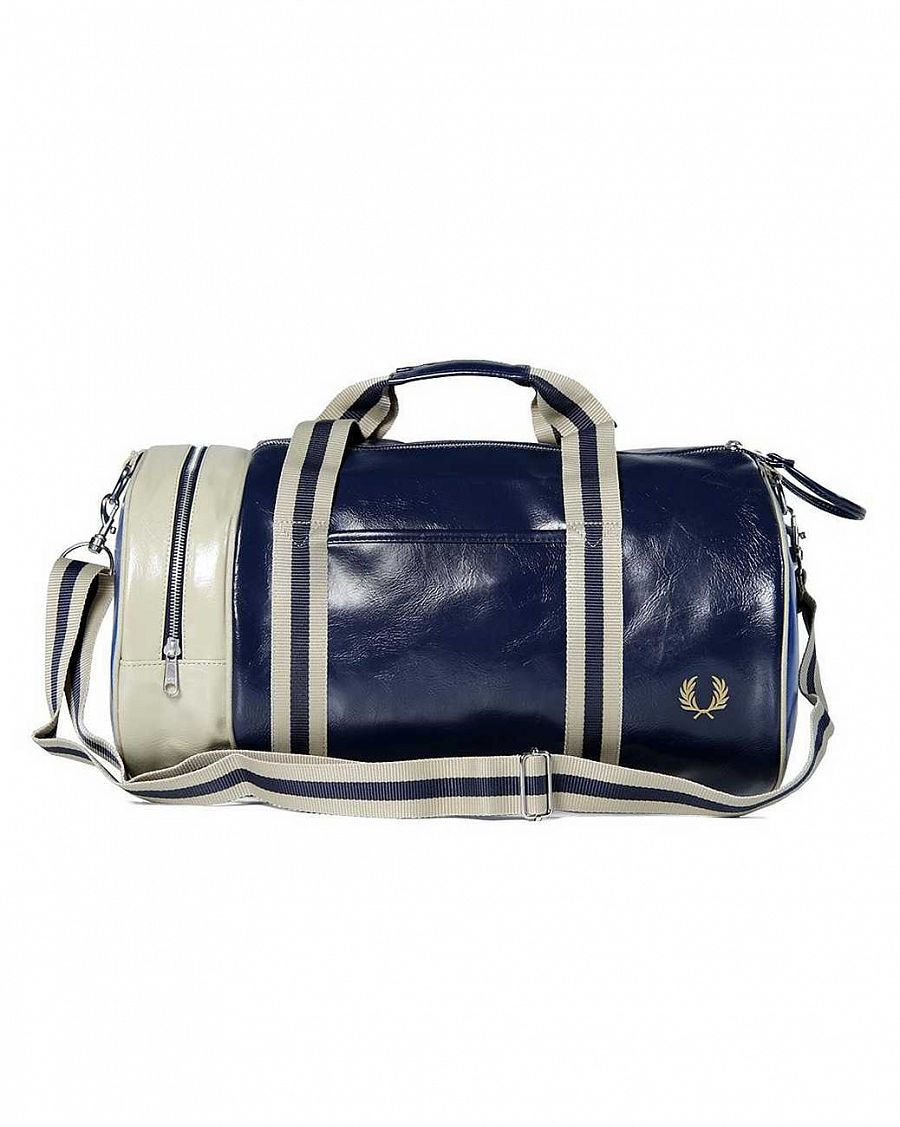 Сумка спортивная Fred Perry L1184 Classic Barrel Bag navy marl отзывы