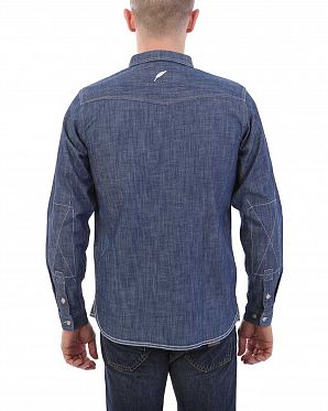 Рубашка мужская с длинным рукавом Publish Brand USA Ross Denim Indigo