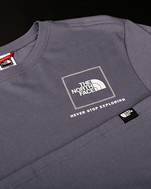 Футболка мужская The North Face Reflective Front Box Grey Blue Футболка мужская The North Face Reflective Front Box Grey Blue