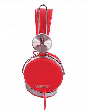 Наушники с микрофоном проводные складные WeSC Banjar On Ear Headphones True Red