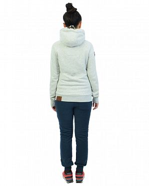 Толстовка женская на молнии с капюшоном Naketano Brazzo Jeck Stone Grey