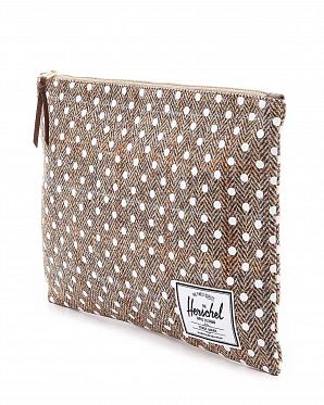 Клатч Herschel Network Extra Large Harris Tweed White polka dot