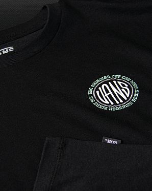 Футболка Vans Side by Side T-Shirt Black Green Font