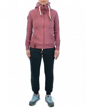 Толстовка женская на молнии с капюшоном Naketano Brazzo IX Luccente Melange