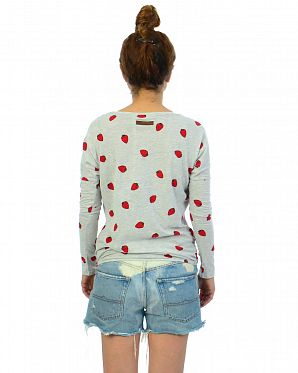 Футболка женская с длинным рукавом Naketano Impulse of the spirit Amazing Grey Melange Футболка женская с длинным рукавом Naketano Impulse of the spirit Amazing Grey Melange