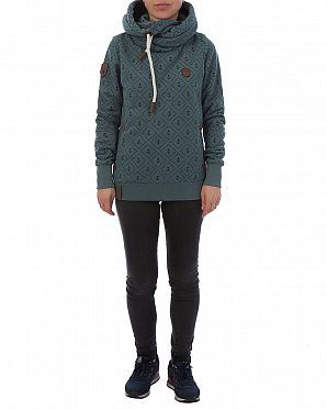 Толстовка женская с капюшоном Naketano Fruktose Star Green Navy