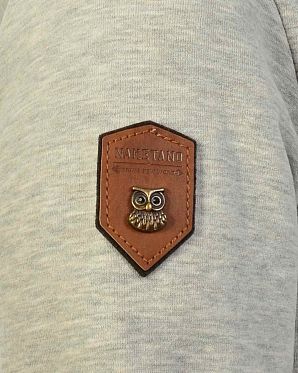 Толстовка женская длинная с капюшоном Naketano Gib Ma Auf Kombi Grey Melange Толстовка женская длинная с капюшоном Naketano Gib Ma Auf Kombi Grey Melange