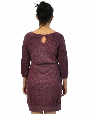 Платье женское длинным рукавом и карманами Naketano The End II Heritahe Bordeaux Melange Платье женское длинным рукавом и карманами Naketano The End II Heritahe Bordeaux Melange