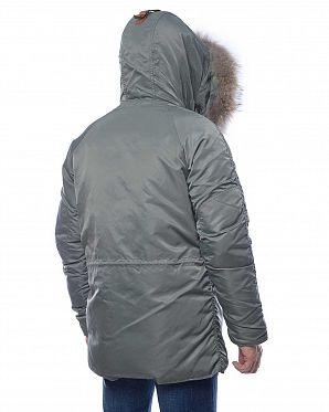 Пуховик водонепроницаемый на гусином пуху Корея NudeBones Olive