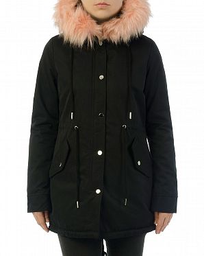 Парка демисезонная водоотталкивающая на меху Urban Classics Peached Teddy Black