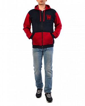 Толстовка мужская на молнии с капюшоном Wesc Franchise Sapphire Толстовка мужская на молнии с капюшоном Wesc Franchise Sapphire