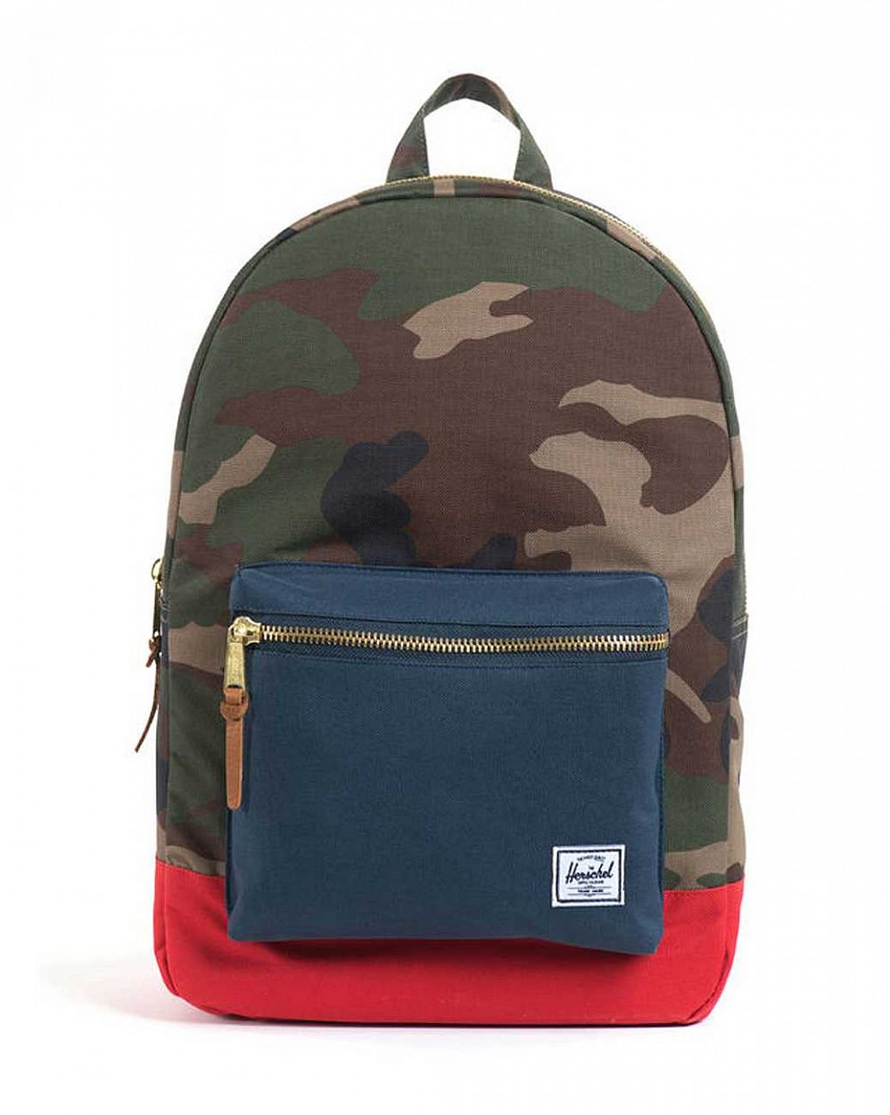 Рюкзак водоотталкивающий с отделом для 15 ноутбука Herschel Settlement Woodland Navy Red отзывы