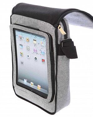 Сумка водоотталкивающая через плечо для ноутбука 11 HEX Academy MacBook Air Grey