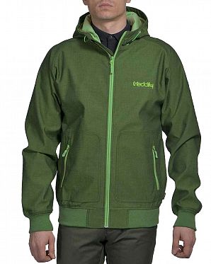 Ветровка водоотталкивающая на флисе Iriedaily City Shield Green Black