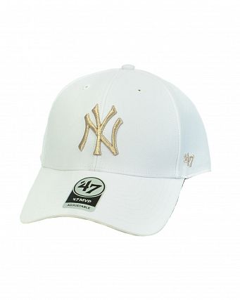 Бейсболка классическая с изогнутым козырьком '47 Brand MVP New York Yankees WHA White