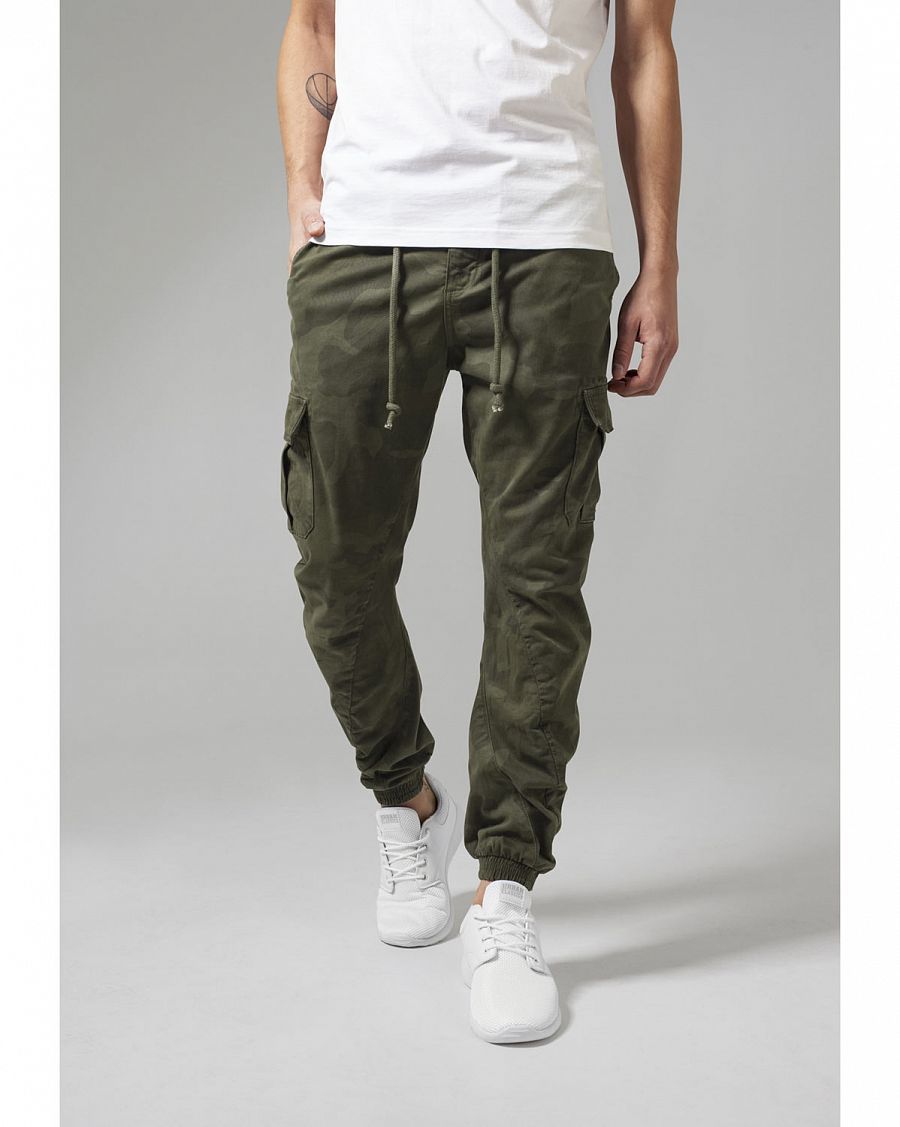 Джоггеры карго мужские Urban Classics Olive Camo отзывы