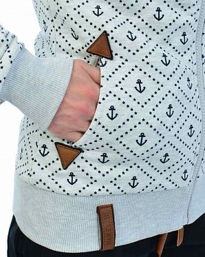 Толстовка женская с капюшоном Naketano Fiasche Pommes Amazing Grey