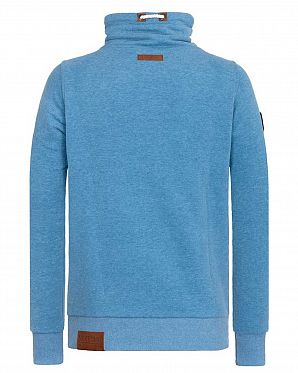 Толстовка мужская с высоким воротом Naketano Congenialer Pimmel III Light Blue Толстовка мужская с высоким воротом Naketano Congenialer Pimmel III Light Blue