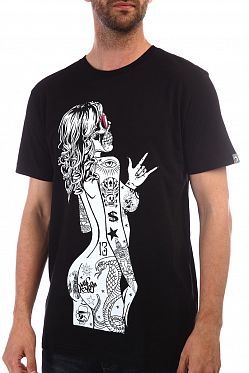 Футболка мужская Rum Knuckles Lady Red Black Футболка мужская Rum Knuckles Lady Red Black