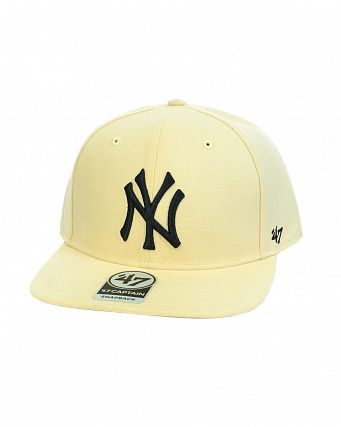 Бейсболка классическая с прямым козырьком '47 Brand Captain NO SHOT Snapback New Y Yankees Natural