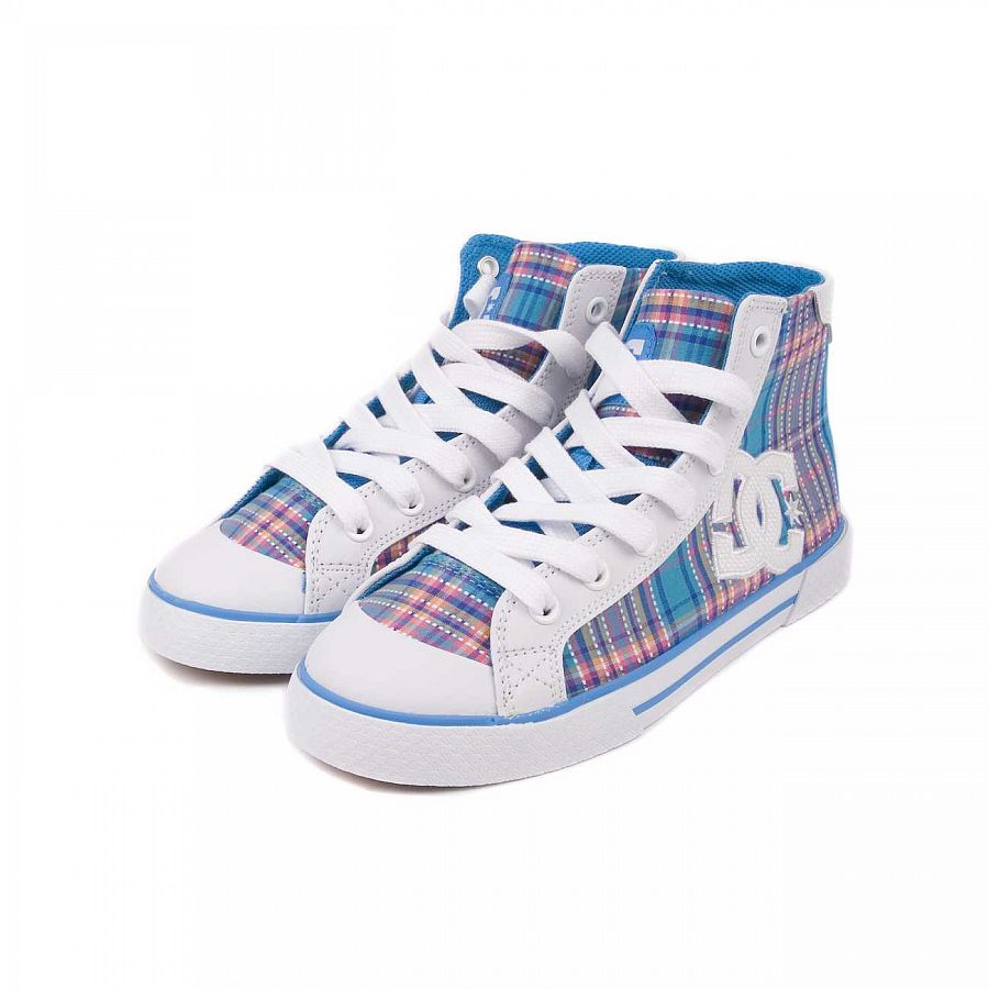 Кеды женские высокие DC Shoes Chelsea Mid White Turquoise отзывы