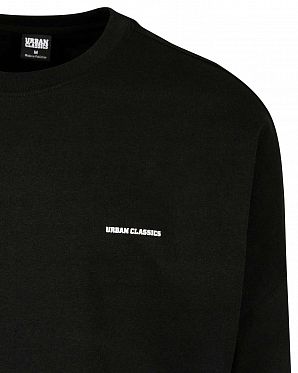 Футболка мужская с длинным рукавом Urban Classics Black White Футболка мужская с длинным рукавом Urban Classics Black White
