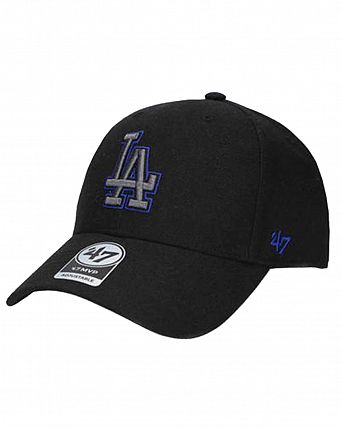 Бейсболка классическая с изогнутым козырьком '47 Brand MVP SNAPBACK Los Angeles Dodgers BKL Black