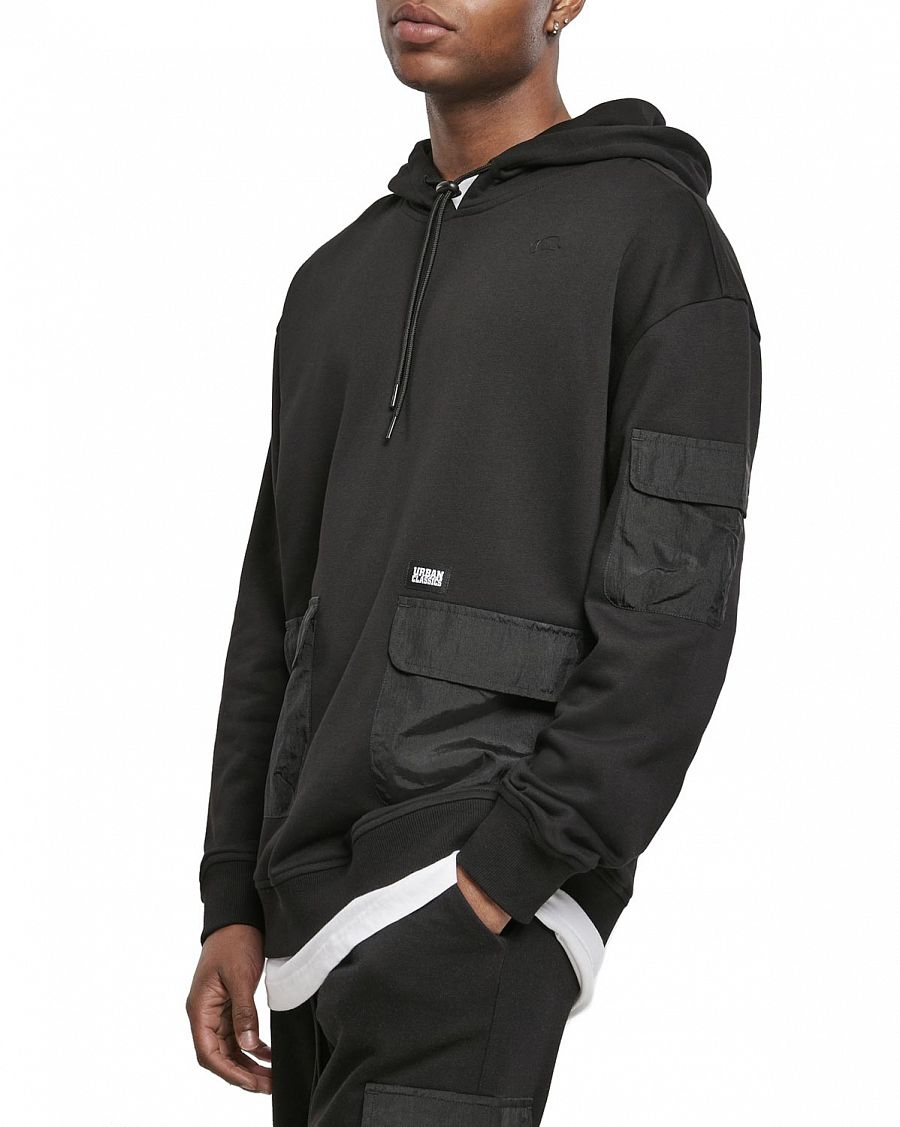 Толстовка мужская с капюшоном Urban Classics Commuter Hoody Black отзывы Толстовка мужская с капюшоном Urban Classics Commuter Hoody Black отзывы