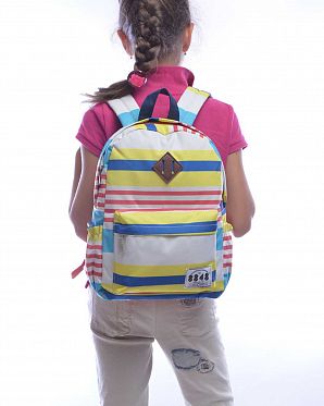 Рюкзак водоотталкивающий маленький 8848 Kids Green Stripe